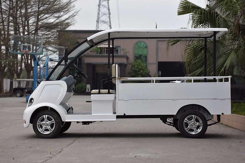 Räder Mini-Electric Cargo Van Utility Buggy des Weiß-4 mit  Metallfracht-Kasten